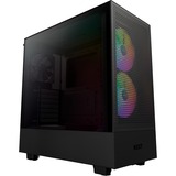 NZXT H5 Flow RGB All Black, Tower-Gehäuse schwarz (matt), Tempered Glass