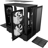 NZXT H5 Flow RGB All Black, Tower-Gehäuse schwarz (matt),  Tempered Glass