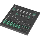 Wera 9712 Schaumstoffeinlage TORX HF Schraubendreher Set 1, 14‑teilig schwarz/grau, in Schaumstoffeinlage für Werkstattwagen