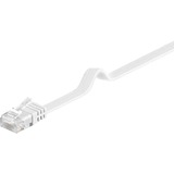 goobay Patchkabel RJ-45 Stecker > RJ-45 Stecker weiß, 7 Meter, flach, Cat.5e U/UTP