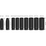 Bosch PRO Impact Steckschlüsseleinsatz-Set 3/8", 9-teilig schwarz, tief