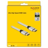 DeLOCK Ultra High Speed HDMI-Kabel 48 Gbps 8K 60Hz silber, 50cm