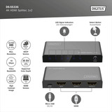Digitus 4K HDMI Splitter, 1x4 schwarz, mit Downscaler