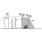 Easy Camp Familien-Tunnelzelt Skarvan 6 grau, Modell 2025