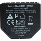 Shelly 2PM Gen4, Relais schwarz