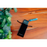 Verbatim Pocket SSD 1 TB, Externe SSD schwarz/blau, USB-C 3.2 Gen 2 (10 Gbit/s), mit Schlüsselring und Kabelhalter