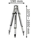 Bosch Professional Baustativ BT 170 HD Professional aluminium, 5/8" Gewinde, für Punkt-, Linien- und Rotationslaser