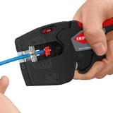 KNIPEX NexStrip Elektriker-Multiwerkzeug, Abisolier-Zange schwarz/rot