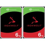 Seagate IronWolf NAS 6 TB CMR 2x, Festplatte 2er Bundle, SATA 6 Gb/s, 3,5"