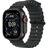 Apple Watch Ultra 3, Smartwatch schwarz, 49 mm, Ocean Band schwarz, Titangehäuse, Cellular