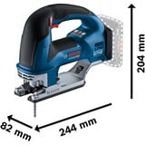 Bosch Akku-Stichsäge GST 18V-155 BC Professional solo, 18Volt blau/schwarz, ohne Akku und Ladegerät, in L-BOXX