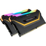 Corsair DIMM 32 GB DDR4-3200 (2x 16 GB) Dual-Kit, Arbeitsspeicher schwarz, CMW32GX4M2E3200C16-TUF, Vengeance RGB PRO, INTEL XMP