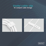 Digitus USB 2.0 Silikon-Anschlusskabel USB-C > USB-C weiß, 2 Meter, PD, Laden mit bis zu 60 Watt