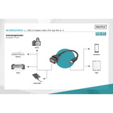 Digitus USB Adapter / Konverter, OTG Typ mini B - A 