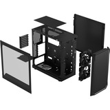 Fractal Design Focus 2 Black TG Clear Tint, Tower-Gehäuse schwarz, Tempered Glass