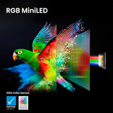 Hisense 65UR8DS RGB MiniLED, LED-Fernseher 164 cm (65 Zoll), schwarz/dunkelgrau, UltraHD/4K, Hi-View AI Engine RGB, 180Hz Panel