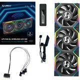 Lian Li UNI FAN SL120 LCD Wireless, Gehäuselüfter schwarz, 3er-Pack inkl. Controller, 124.5 mm