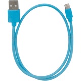 OWC USB 2.0 Adapterkabel, USB-A Stecker > Lightning Stecker blau, 0,5 Meter, gesleevt