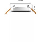 Philips Hue White & Color Ambiance Slim Einbauleuchte 90 mm, LED-Leuchte schwarz