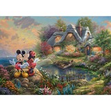 Schmidt Spiele Thomas Kinkade: Painter of Light - Disney, Sweethearts Mickey & Minnie, Puzzle 1000 Teile