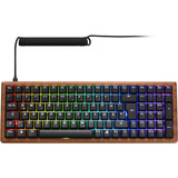 Sharkoon SKILLER SGK50 S2 Wood PBT, Gaming-Tastatur holz/schwarz, DE-Layout, Gateron G Pro 3.0 Yellow