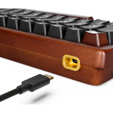 Sharkoon SKILLER SGK50 S2 Wood PBT, Gaming-Tastatur holz/schwarz, DE-Layout, Gateron G Pro 3.0 Yellow
