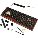 Sharkoon SKILLER SGK50 S2 Wood PBT, Gaming-Tastatur holz/schwarz, DE-Layout, Gateron G Pro 3.0 Yellow