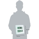 TFA Digitale Funkuhr TIMELINE mit Temperatur, Wecker weiß
