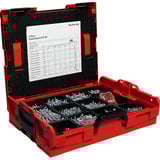 fischer L-BOXX 102 PowerFast II Pan-Head, Schrauben-Set silber, 1801-teilig, mit Profi-Bitset