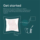 Beurer HK 77 Heaty celestial-green, Heizkissen grün, Cordbezug