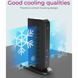 ICY BOX IB-DK2252AC, Dockingstation schwarz, USB-A, HDMI, DP