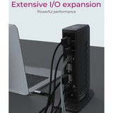 ICY BOX IB-DK2252AC, Dockingstation schwarz, USB-A, HDMI, DP