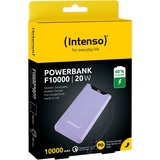 Intenso Powerbank F10000 Purple lila, 10.000 mAh, PD 3.0, Quick Charge 3.0