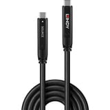 Lindy USB 3.2 Gen 2 & DP 1.4 Typ C Hybridkabel, Verlängerungskabel schwarz, 10m