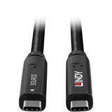 Lindy USB 3.2 Gen 2 & DP 1.4 Typ C Hybridkabel, Verlängerungskabel schwarz, 10m