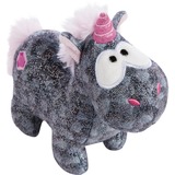 NICI Einhorn Diamond Dust, Kuscheltier schwarz/grau, 13 cm