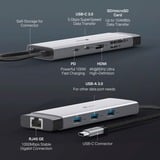 TP-Link UH9120C USB-C 9-Port Hub, Dockingstation grau/schwarz