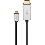 goobay Adapterkabel USB-C 4.0 > HDMI schwarz/silber, 2 Meter