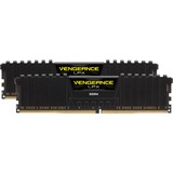 Corsair DIMM 16 GB DDR4-3000 (2x 8 GB) Dual-Kit, Arbeitsspeicher schwarz, CMK16GX4M2D3000C16, Vengeance LPX, INTEL XMP