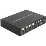 DeLOCK KVM 4in1 Multiview Switch 4x HDMI USB 2.0, KVM-Switch 