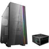 DeepCool Matrexx 55 V3 + PM650D, PC-Aufrüstkit schwarz, Tempered Glass