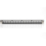 Digitus Modulares Patchpanel, 24-Port, unbestückt schwarz, 1 HE, für Keystone-Module