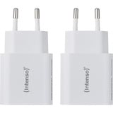 Intenso Power Adapter W5A 2er Pack, Ladegerät weiß, 2 Stück
