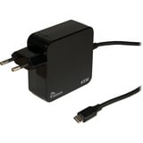 Inter-Tech Ladegerät Argus PD-2065, USB-C Charger schwarz, 1,80m Kabel, PD 3.0, 65 Watt