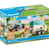 PLAYMOBIL 70511 Country PKW mit Ponyanhänger, Konstruktionsspielzeug