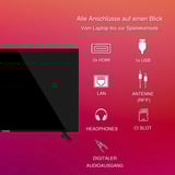 Telefunken D40F751X7CW, LED-Fernseher 102 cm (40 Zoll), schwarz, FullHD, Tripple-Tuner, TiVo-Betriebssystem