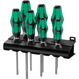 Wera 367/7 Sechsrund HF Schraubendrehersatz Kraftform Plus + Rack schwarz/grün, 7-teilig, mit Haltefunktion