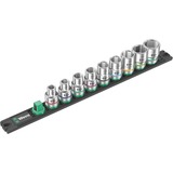 Wera Nuss-Magnetleiste C Imperial 1 Steckschlüsseleinsatz-Satz 1/2", zöllig schwarz/grün, 9‑teilig