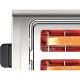 Bosch Home Kompakt-Toaster DesignLine TAT5P420DE edelstahl/schwarz, 970 Watt, für 2 Scheiben Toast