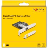 DeLOCK PCI Express x1 Karte zu 1 x SFP Slot Gigabit LAN i210, LAN-Adapter 